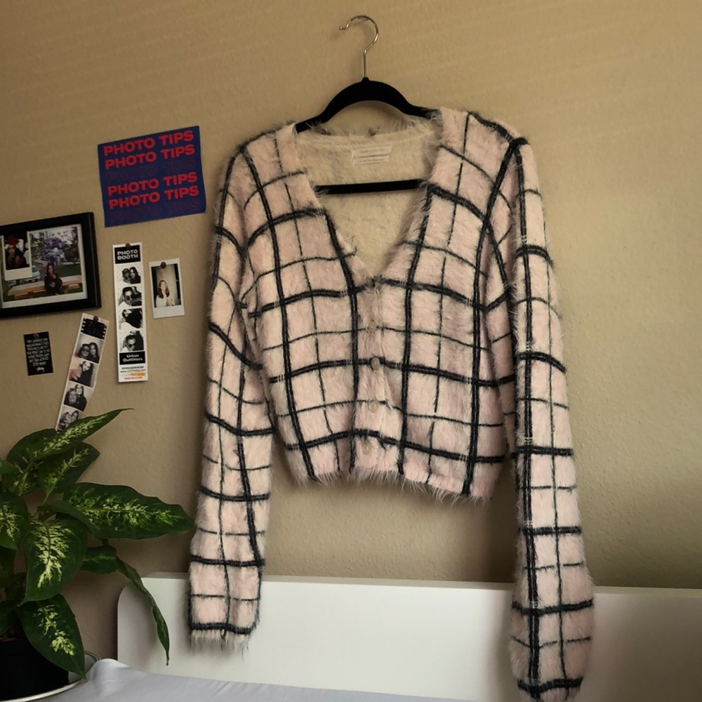 Cher fuzzy cardigan